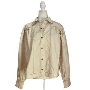Magali Pascal Harriet Button Down NWT Shirt Cotton Denim ECRU